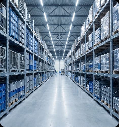 Warehouse aisle lighting